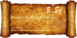 Budai Szórád névjegykártya
